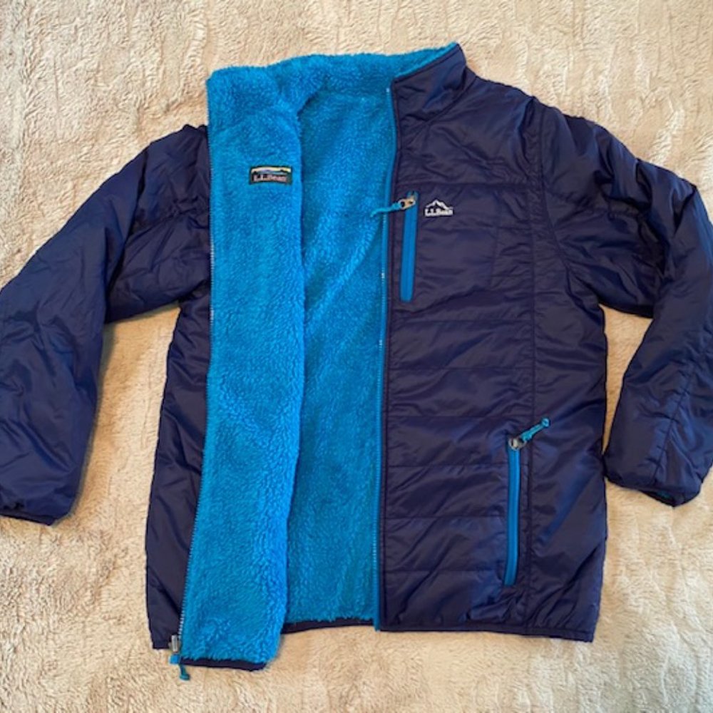 LL Bean COZY reversible jacket, kids XL